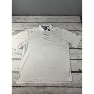 Men's XL FootJoy Polo Golf Shirt "FJ" Stitched On Collar, Mirror Lake on sleeve
